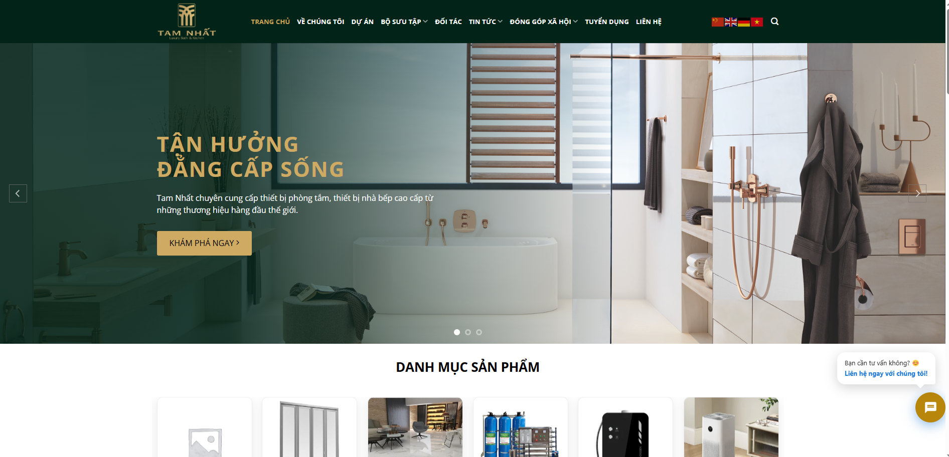 Tam Nhất QSA - Website Showroom Thiết Bị Vệ Sinh, Nhà Bếp & Vật Liệu Nhập Khẩu