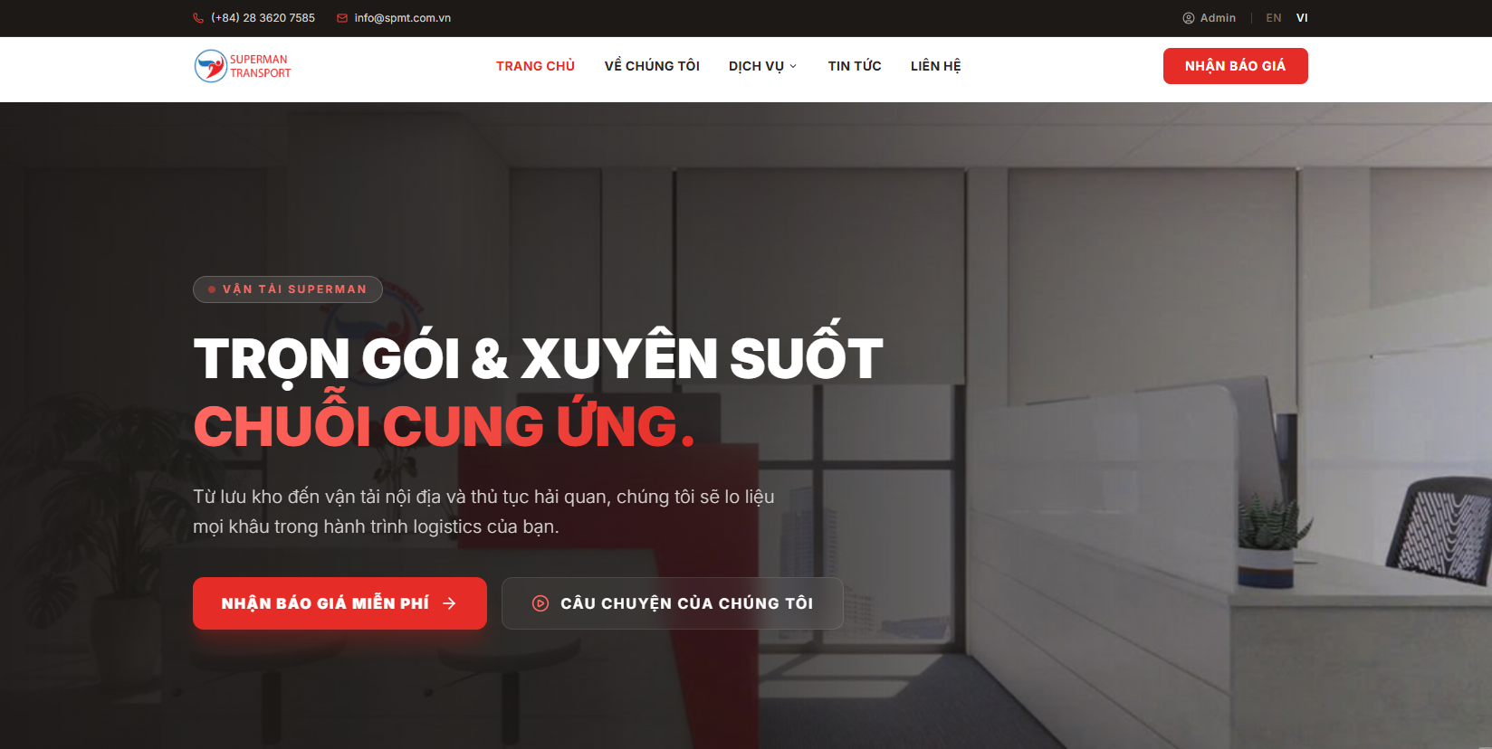 Superman Transport - Website Dịch Vụ Logistics & Gom Hàng Quốc Tế