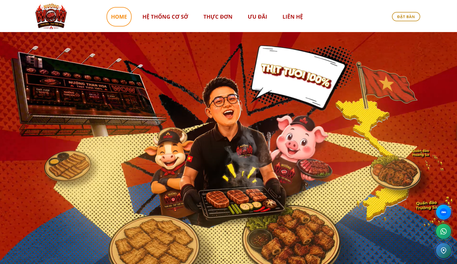 Nướng WoW - Website Đặt Bàn Chuỗi Nhà Hàng Nướng & Lẩu